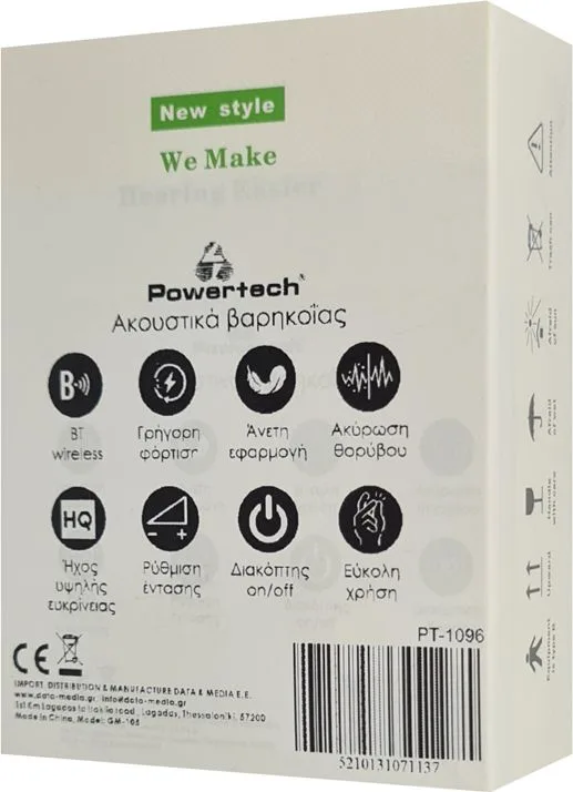 POWERTECH ακουστικό βαρηκοΐας PT-1096, επαναφορτιζόμενο, Bluetooth, μπλε — εικόνα 8