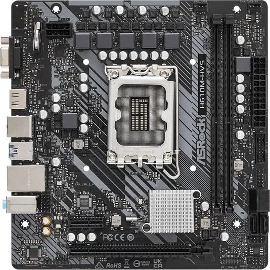 ASROCK μητρική H610M-HVS, 2x DDR4, s1700, USB 3.2 Gen1, mATX — εικόνα 3