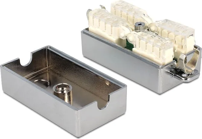 DELOCK κυτίο σύνδεσης καλωδίων δικτύου 86243, Cat 6A LSA, STP, tool-free — εικόνα 3