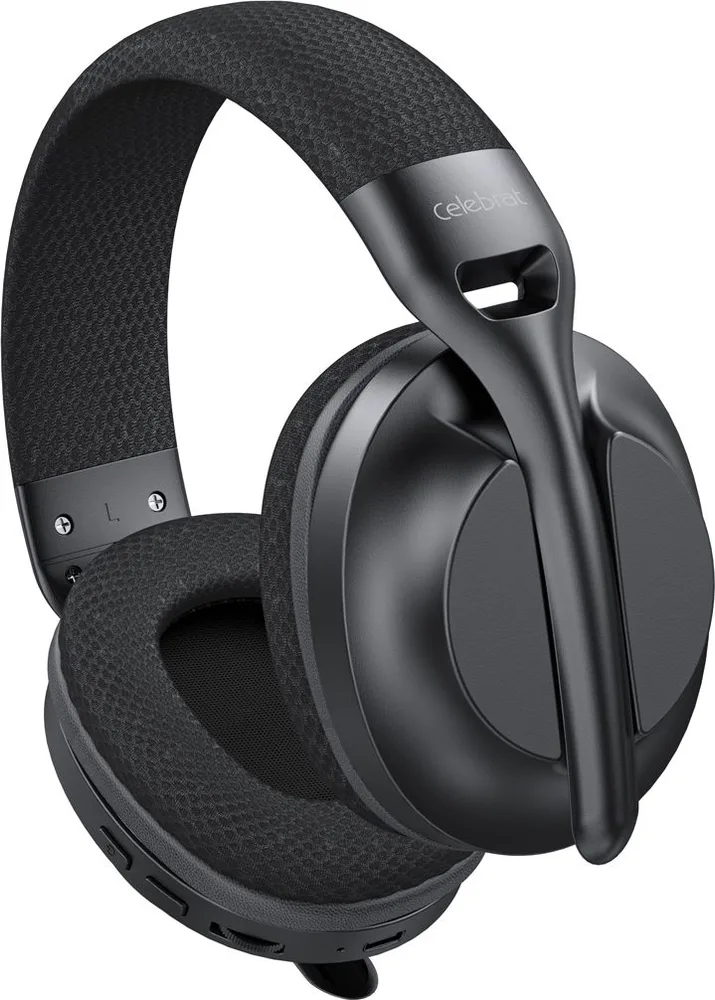 CELEBRAT headphones A34, ασύρματα & ενσύρματα, 40mm, 300mAh, μαύρα — εικόνα 6