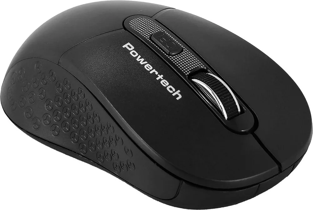 POWERTECH ασύρματο ποντίκι PT-1466, USB δέκτης, έως 1600DPI, μαύρο — εικόνα 2