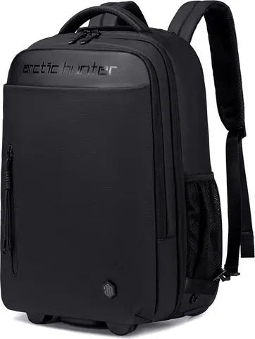 ARCTIC HUNTER τσάντα ταξιδίου LG00657-1 με θήκη laptop 15.6", τροχήλατη, 27L, μαύρη