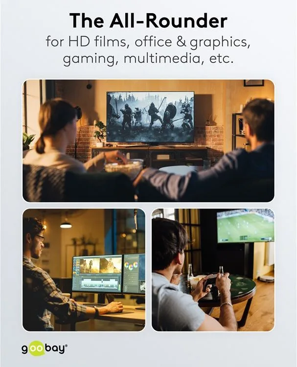 GOOBAY καλώδιο DisplayPort 77443, 8K/120Hz, 40 Gbps, 2m, μαύρο — εικόνα 8