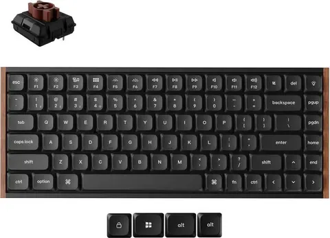 Keychron K3 Ultra (K3U-H3) ZMK 8K Wireless Mechanical Keyboard Brown Switch Low Profile Wood Fr. 75%