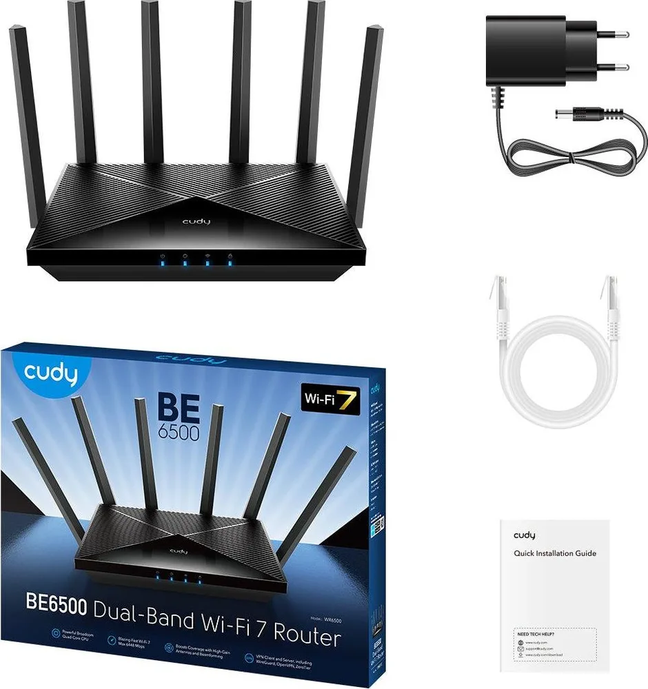 Cudy WR6500 BE6500 Gigabit Wi-Fi 7 Router — εικόνα 3