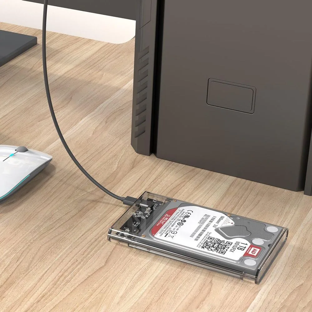 ORICO θήκη για 2.5" SATA HDD/SSD 2139C3, 5Gbps, διάφανη — εικόνα 2