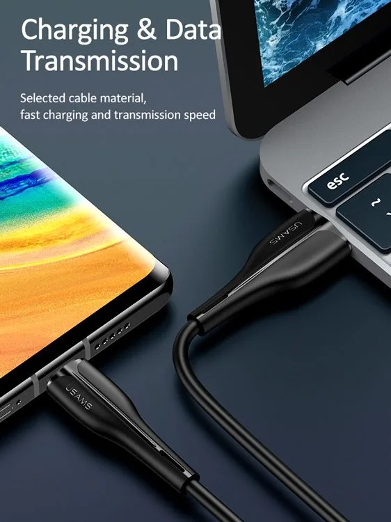 USAMS καλώδιο USB-C σε USB US-SJ372, 2A, 1m, μαύρο — εικόνα 3