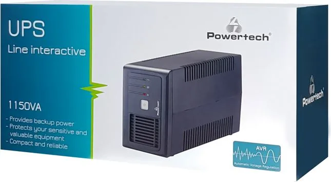POWERTECH UPS Line Interactive PT-1150LI, 1150VA, 690W — εικόνα 3