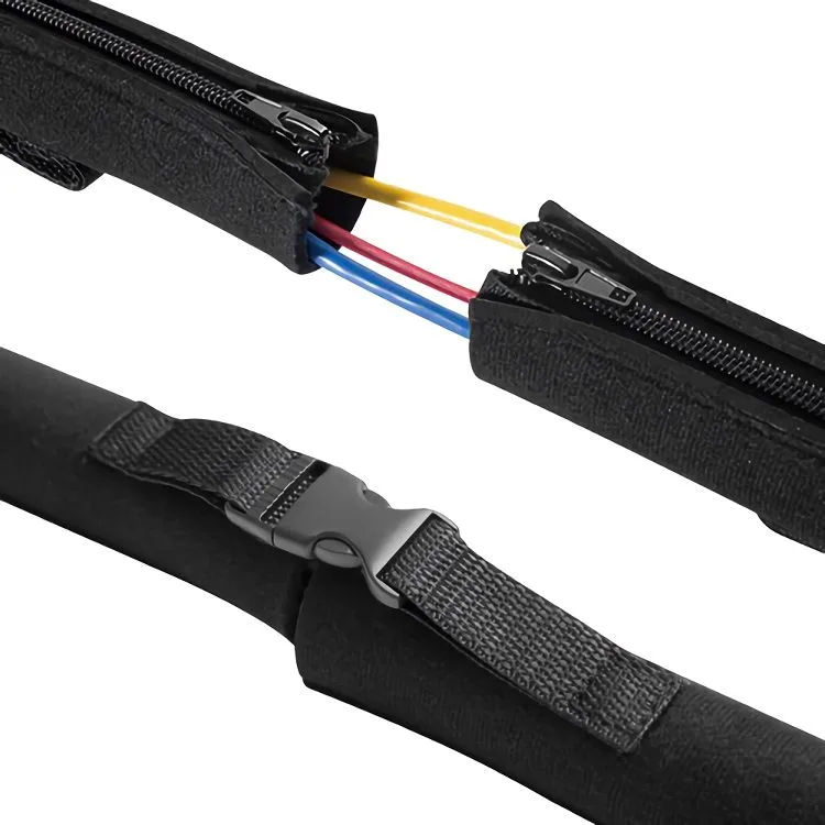 BRATECK κάλυμμα καλωδίων τύπου Flex Wrap CC15-1, με φερμουάρ, Φ30cm x1m — εικόνα 2