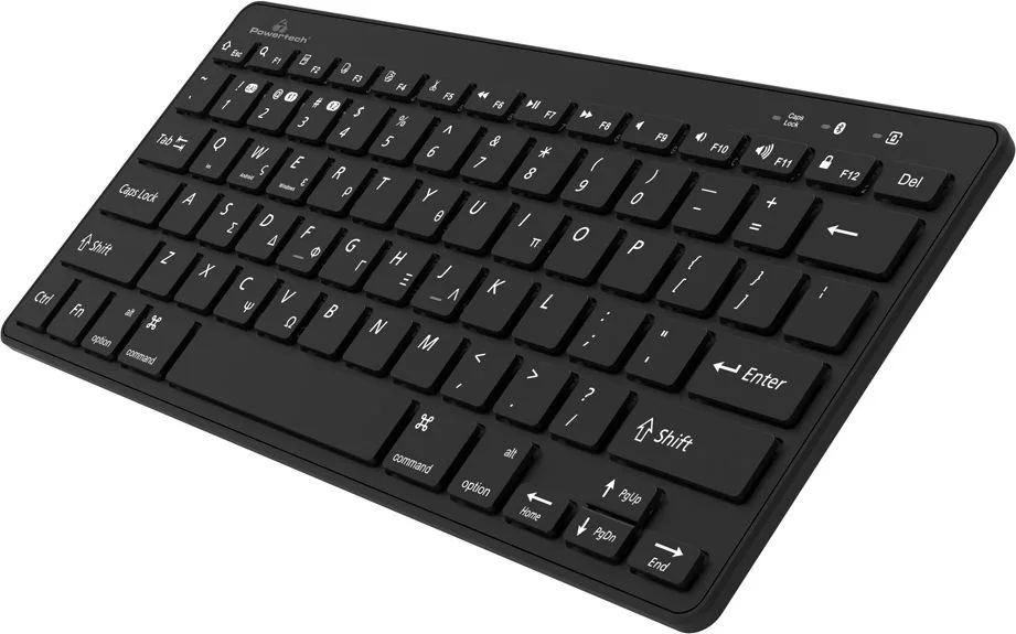 POWERTECH ασύρματο πληκτρολόγιο PT-1153, 2.4GHz & Bluetooth, μαύρο — εικόνα 2