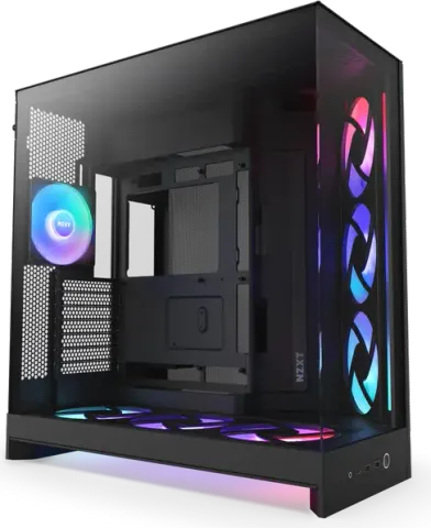 NZXT H9 Flow RGB+ (2025) Dual-Chamber Mid-Tower & Control Hub - All Black