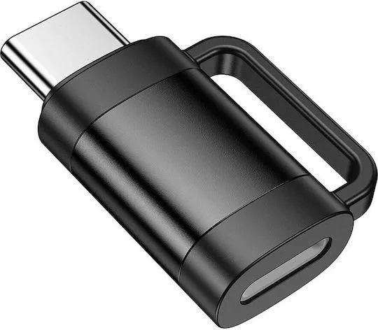 HOCO UA31E, αντάπτορας, Type-C ΑΡΣΕΝΙΚΟ ΣΕ Lightning ΘΥΛΗΚΟ, μαύρο — εικόνα 3