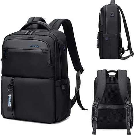 ARCTIC HUNTER τσάντα πλάτης B00477 με θήκη laptop 15.6", 18L, μαύρη — εικόνα 4