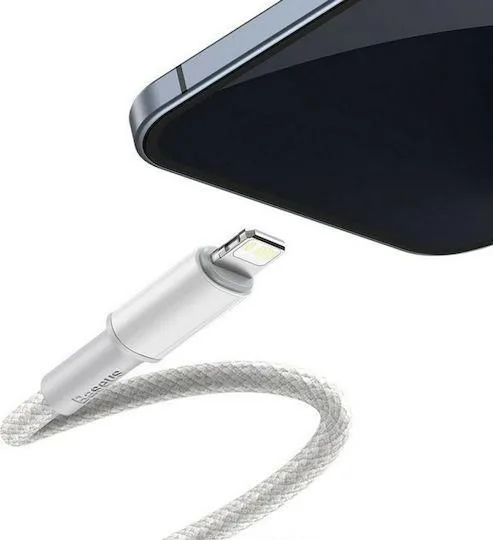 BASEUS High Density, καλώδιο ΓΡΗΓΟΡΗΣ φόρτισης, Type-C ΣΕ Lightning, 20W, 2m, λευκό — εικόνα 2