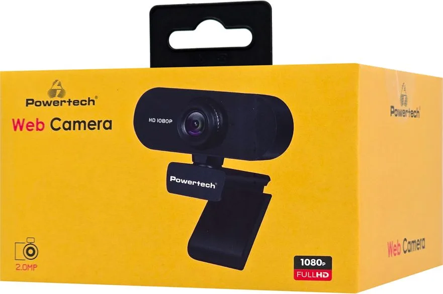POWERTECH web camera PT-1382, 2MP, 1080p FHD, ρυθμιζόμενη εστίαση, 1.5m, μαύρη — εικόνα 5