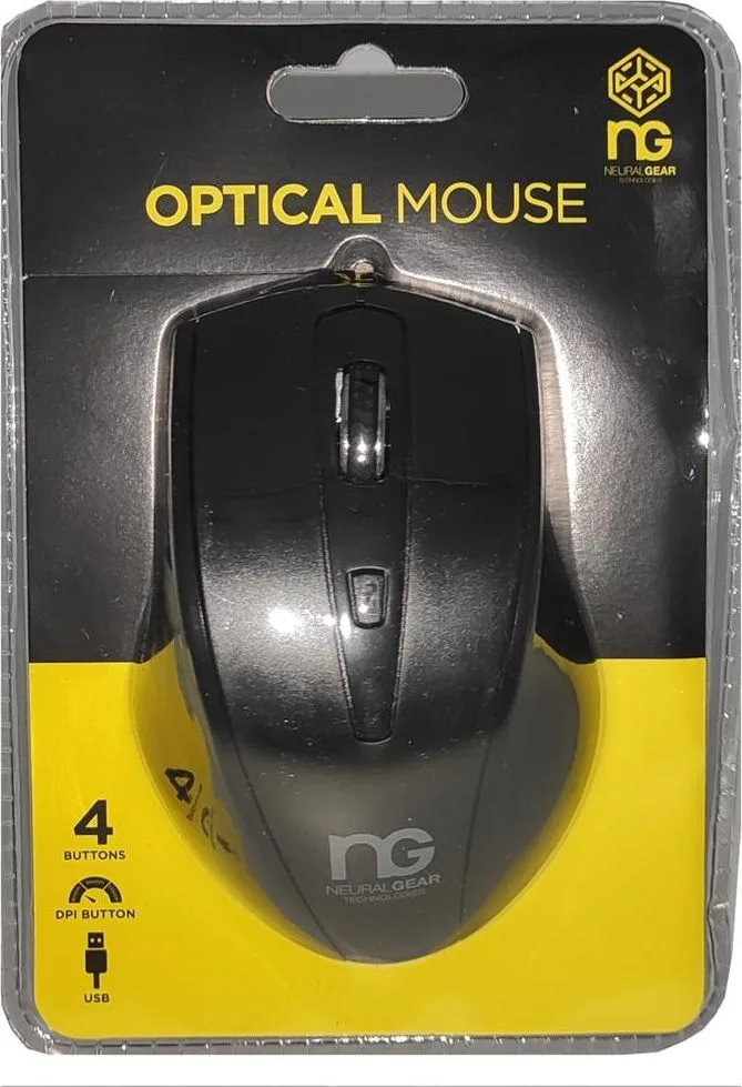 NG ποντίκι NG-MUS-4B-02 USB μαύρο — εικόνα 2