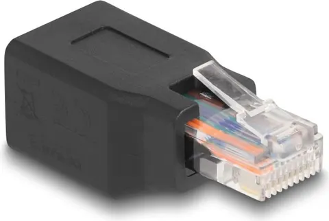 DELOCK αντάπτορας RJ45/RJ48/RJ50 66991, 10P/10C pin out 1:1, μαύρος
