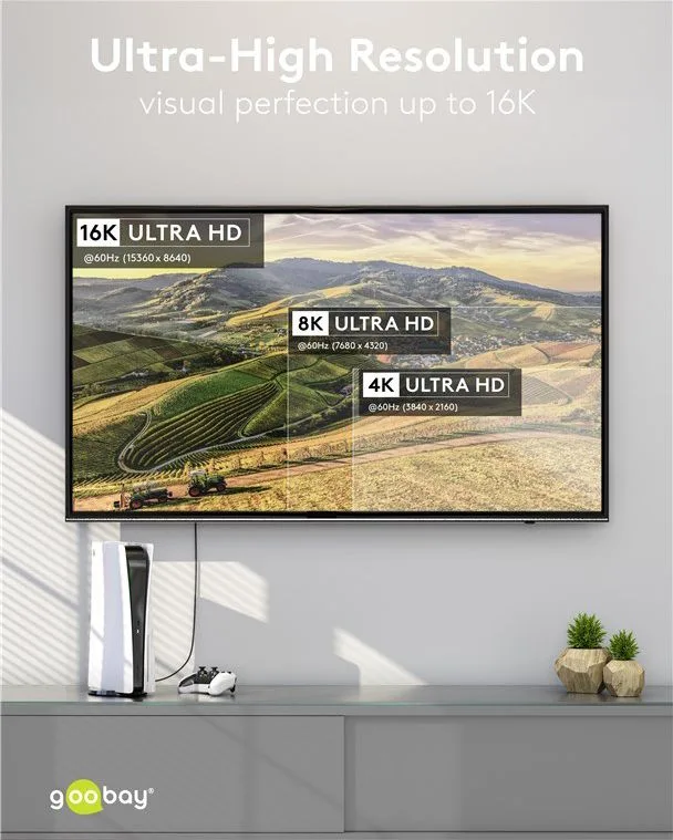 GOOBAY καλώδιο USB-C 74776, USB4, 240W, 80Gbps, 16K/60Hz, 1.5m, μαύρο — εικόνα 5
