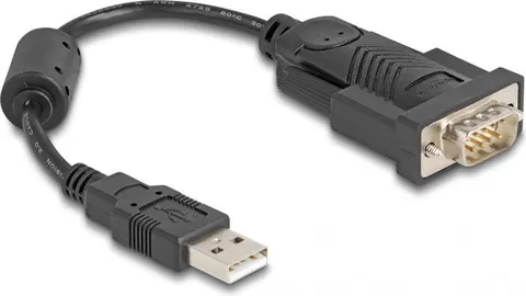 DELOCK αντάπορας USB σε RS-232 61549, 921.6Kbps, 0.25m, μαύρος