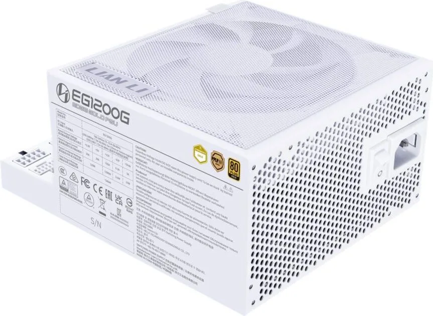 LIAN LI Edge 1200W White 80+ Gold (with USB HUB), Fully Modular ATX PSU — εικόνα 5