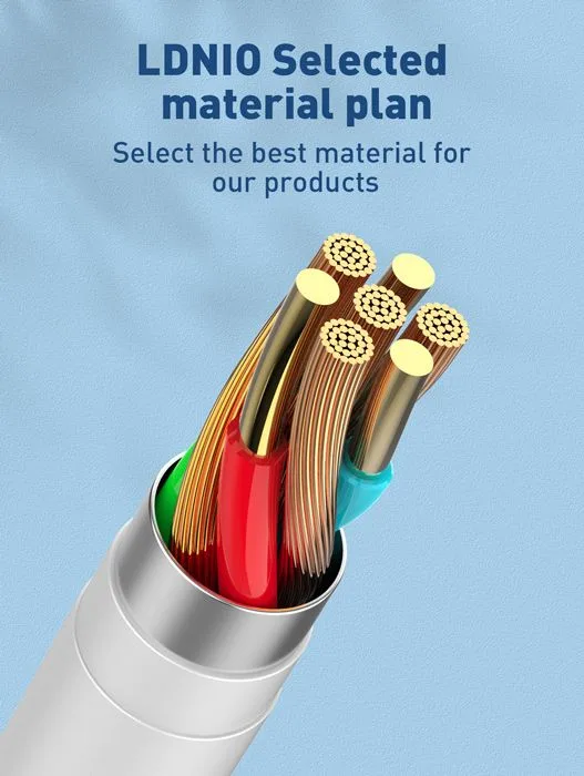 LDNIO καλώδιο USB-C σε USB-C LC611C, 65W PD, 1m, λευκό — εικόνα 4