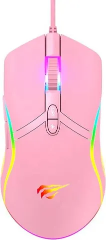 HAVIT ποντίκι Gaming MS1026, με LED, ροζ