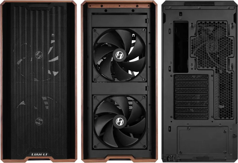 LIAN LI LANCOOL 217 Black - Wood Accent - ATX PC Case (5 FANS) 2 x 170mm, 1 x 140mm & 2 x 120mm PWM — εικόνα 4