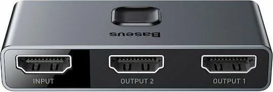 BASEUS Matrix, ΔΙΑΚΟΠΤΗΣ HDMI Switch 2 ΣΕ 1, 1 ΣΕ 2, γκρι — εικόνα 3