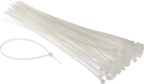 POWERTECH δεματικά καλωδίων TIES-006, 200x7.6mm, λευκά, 100τμχ