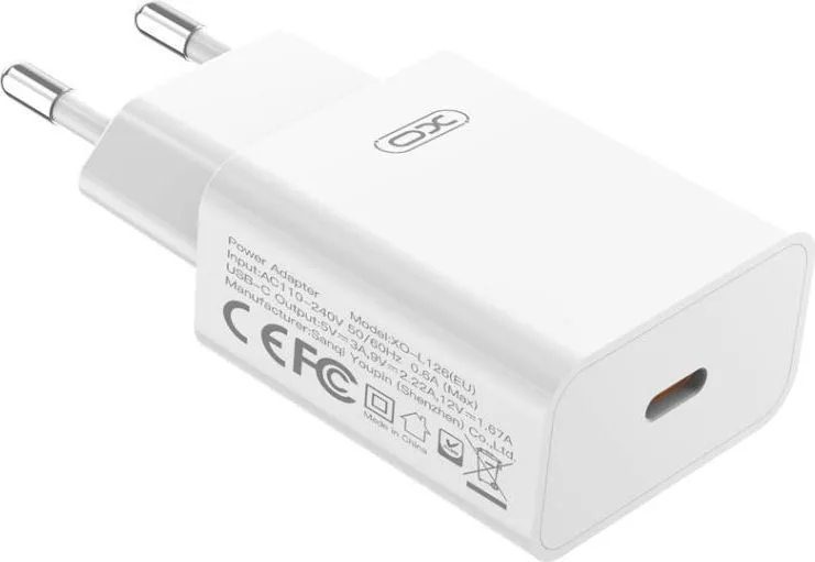 XO L126 φορτιστής PD20W, 1 θύρα, ΛΕΥΚΟΣ — εικόνα 2