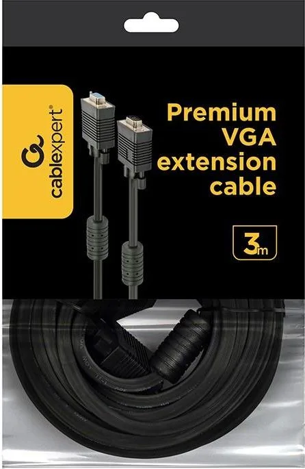 CABLEXPERT καλώδιο VGA EXT. Male-Female με ΦΙΛΤΡΑ ΦΕΡΡΙΤΗ 3m — εικόνα 2