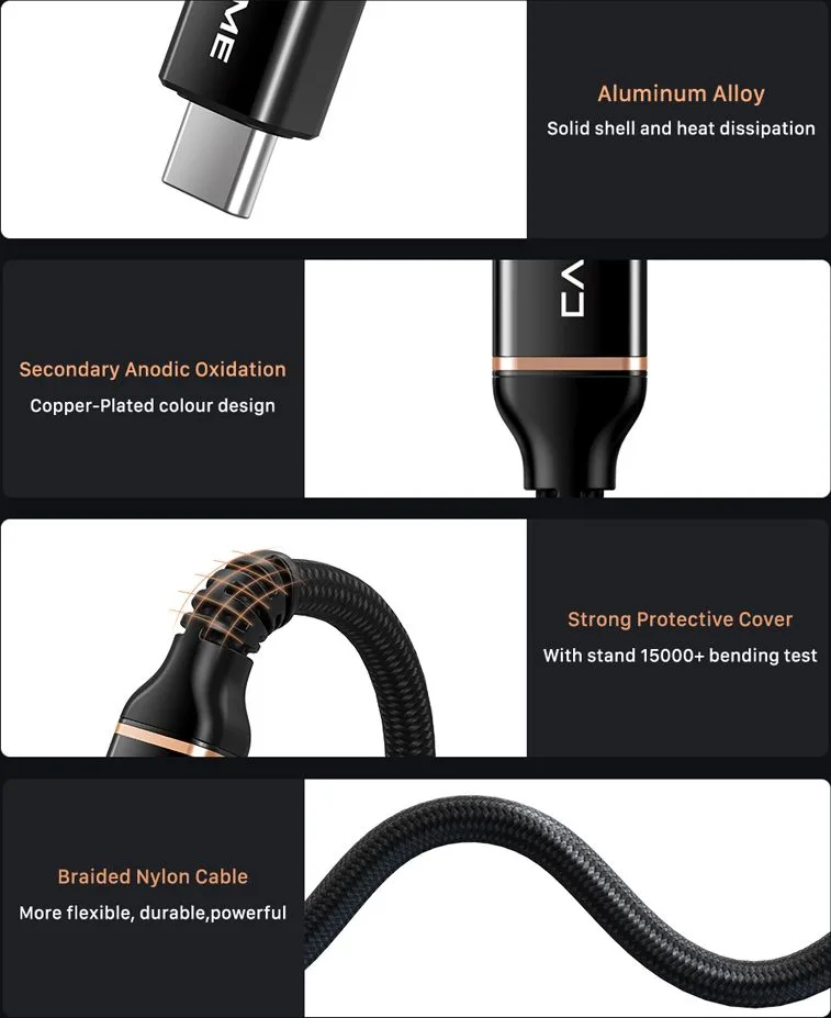 CABLETIME καλώδιο USB-C σε USB-C CT-USB4, 240W, 40Gbps, 8K/60Hz, USB4, 1m, μαύρο — εικόνα 9