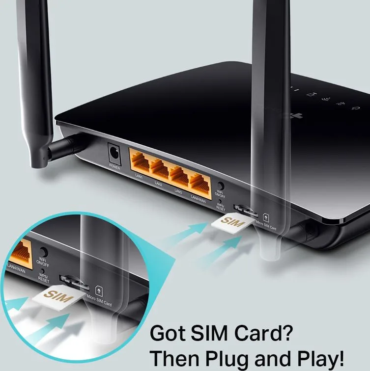 TP-LINK router Archer MR400, 4G LTE, Wi-Fi 1200Mbps AC1200, Ver. 2.0 — εικόνα 2