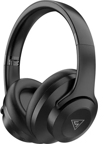 DOQAUS headphones DESIGN 2, ασύρματα & ενσύρματα, Φ40mm, 600mAh, μαύρα