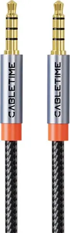 CABLETIME καλώδιο ήχου 3.5mm CT-AM35M, gold plated, 1.5m, μαύρο