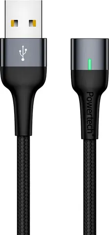 POWERTECH καλώδιο USB PT-757, μαγνητικό, 480Mbps, 1m, μαύρο