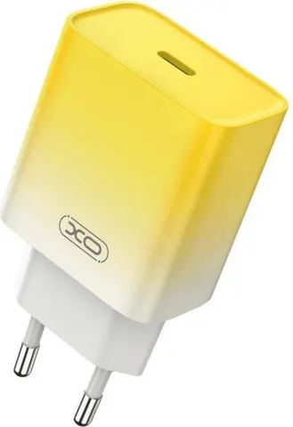 XO CE18 φορτιστής PD30W 1 θύρα PD, ΚΙΤΡΙΝΟΣ
