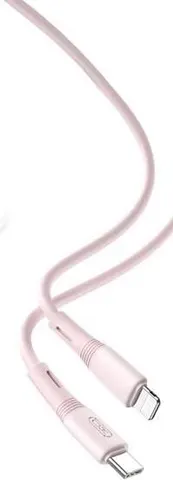XO NB-Q226A καλώδιο φόρτισης Silicone Type-C ΣΕ Lightning, 27W, ροζ