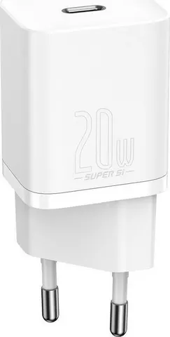 BASEUS Super SI φορτιστής ΓΡΗΓΟΡΗΣ φόρτισης, 20W, ΛΕΥΚΟΣ
