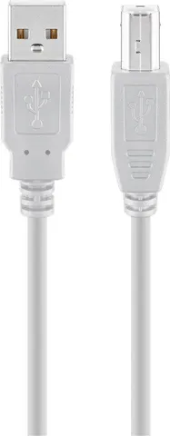 GOOBAY καλώδιο USB σε USB Type B 68712, 1.8m, 480Mbps, γκρι