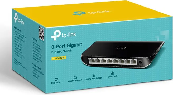 TP-LINK Desktop Switch TL-SG1008D, 8-port 10/100/1000Mbps, V11.40 — εικόνα 3