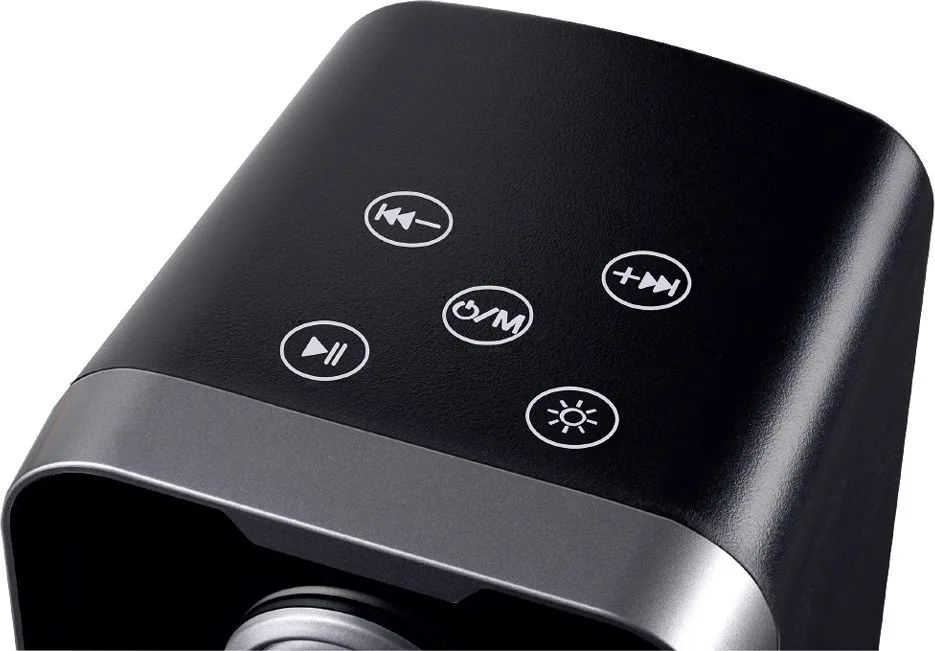 POWERTECH ηχεία PT-1575 με RGB φωτισμό, 2x 5W, Bluetooth & USB/USB-C, μαύρα — εικόνα 2