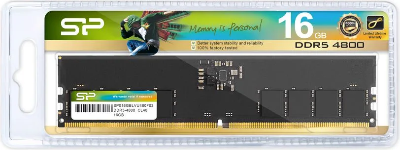 SILICON POWER μνήμη DDR5 Udimm SP016GBLVU480F02, 16GB, 4800MHz, CL40 — εικόνα 3
