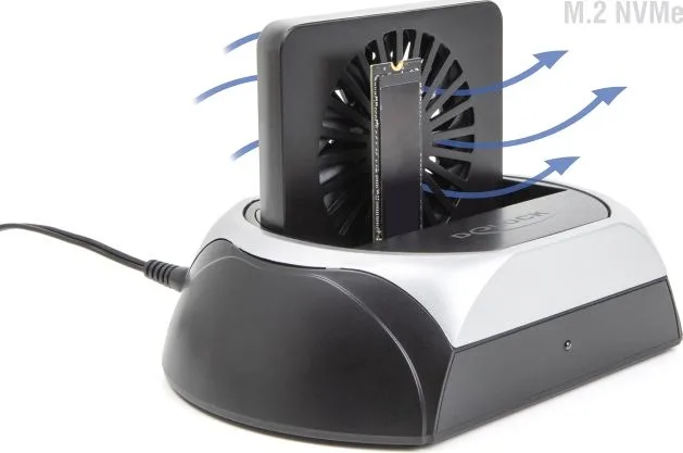 DELOCK docking station για M.2 NVMe/SATA ή 2.5"/3.5" SSD/HDD 64280, 10Gbps, μαύρο — εικόνα 3