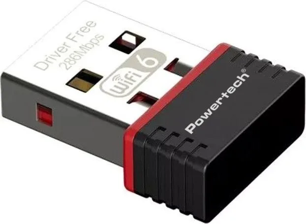 POWERTECH ασύρματος USB αντάπτορας δικτύου PT-1383, 300Mbps WiFi 6 — εικόνα 3