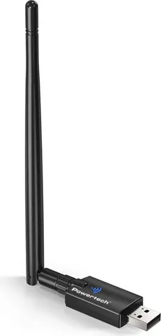 POWERTECH ασύρματος USB αντάπτορας δικτύου & Bluetooth 5.3 PT-1386, 900Mbps WiFi 6