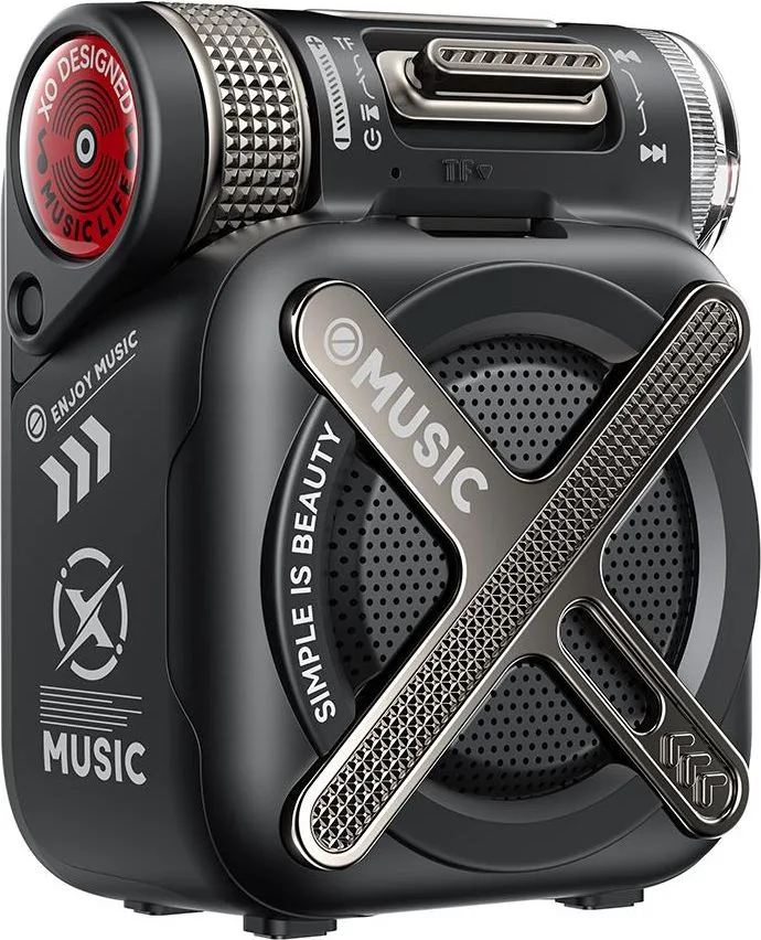 XO F72 Mecha φορητό ηχείο Bluetooth, μαύρο — εικόνα 2