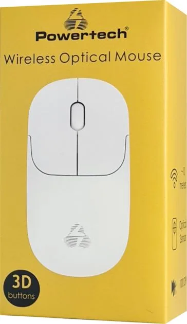 POWERTECH ασύρματο ποντίκι PT-1184, USB δέκτης, 1000DPI, λευκό — εικόνα 5