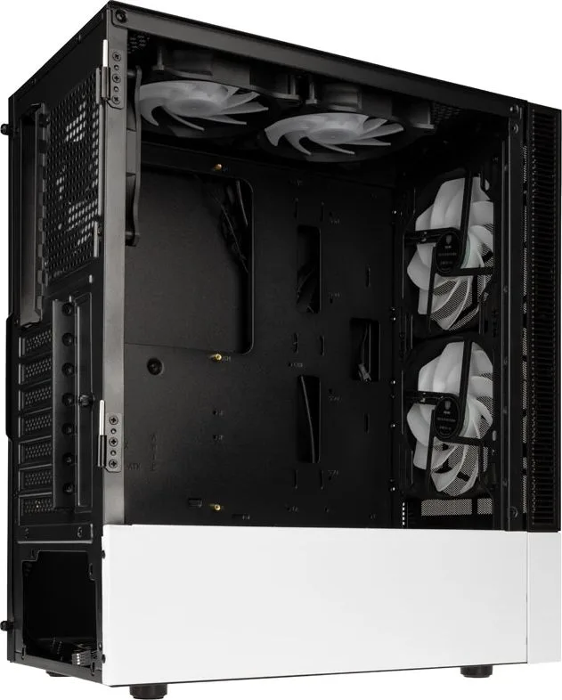 Kolink Observatory MX Mesh ARGB Midi Tower Case – Black/White (with 5 ARGB fans - 2x140mm & 3x120mm) — εικόνα 4
