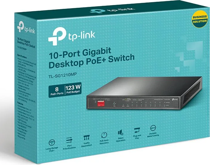 TP-LINK Desktop Switch TL-SG1210MP, 10-Port Gigabit, Ver 2.0 — εικόνα 3